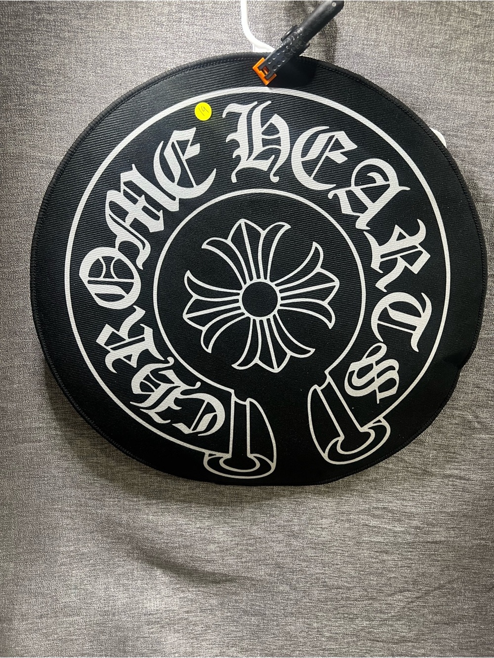 Chrome Hearts Black Circular Rug